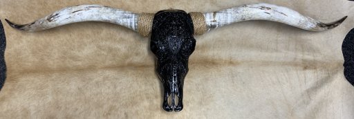 Gepolijste Longhorn zwart