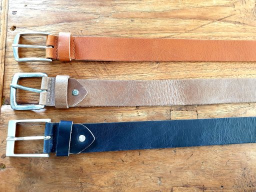 Leren riem cognac