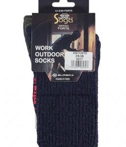 Merino wool work outdoor sok blauw