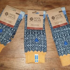 Woolwear Scandinavia sokken geel navy 39/42