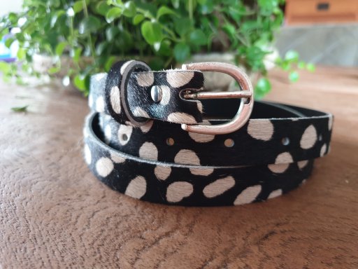 koeienhuid riem 2 cm breed 85 cm