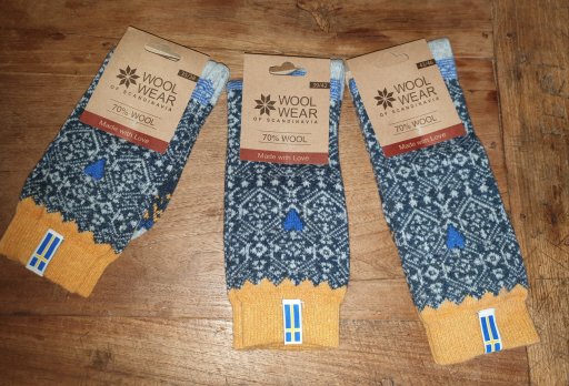 woolwear scandinavia sokken geel navy 43/46